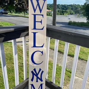 New York Yankees Welcome Sign | Yankees Sign | Baseball Sign | New York Yankees | Bronx Bombers | Welcome Sign | Porch Sign | MLB