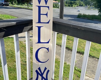 New York Yankees Welcome Sign | Yankees Sign | Baseball Sign | New York Yankees | Bronx Bombers | Welcome Sign | Porch Sign | MLB