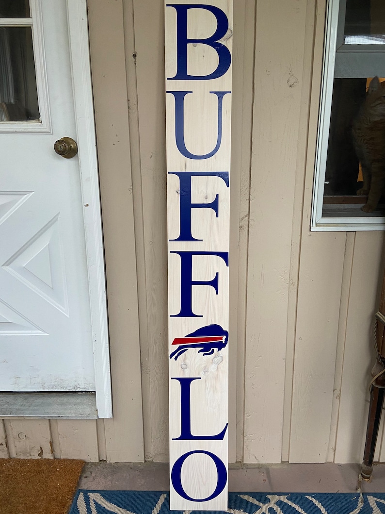 Buffalo Welcome Sign Buffalo Bills Sign Football Sign Buffalo Bills Bills Mafia Gifts Football Fans Welcome Sign Porch Sign image 3