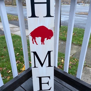 HOME Buffalo Bills Sign Porch Sign Home Sign Buffalo Bills Fan Football Sign NFL Sign Entryway Sign Home Decor Bills Mafia image 3