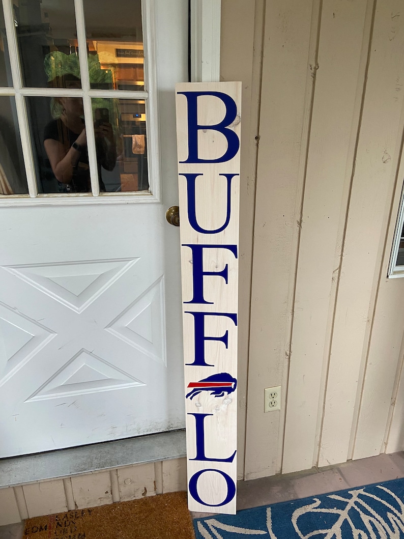 Buffalo Welcome Sign Buffalo Bills Sign Football Sign Buffalo Bills Bills Mafia Gifts Football Fans Welcome Sign Porch Sign image 4