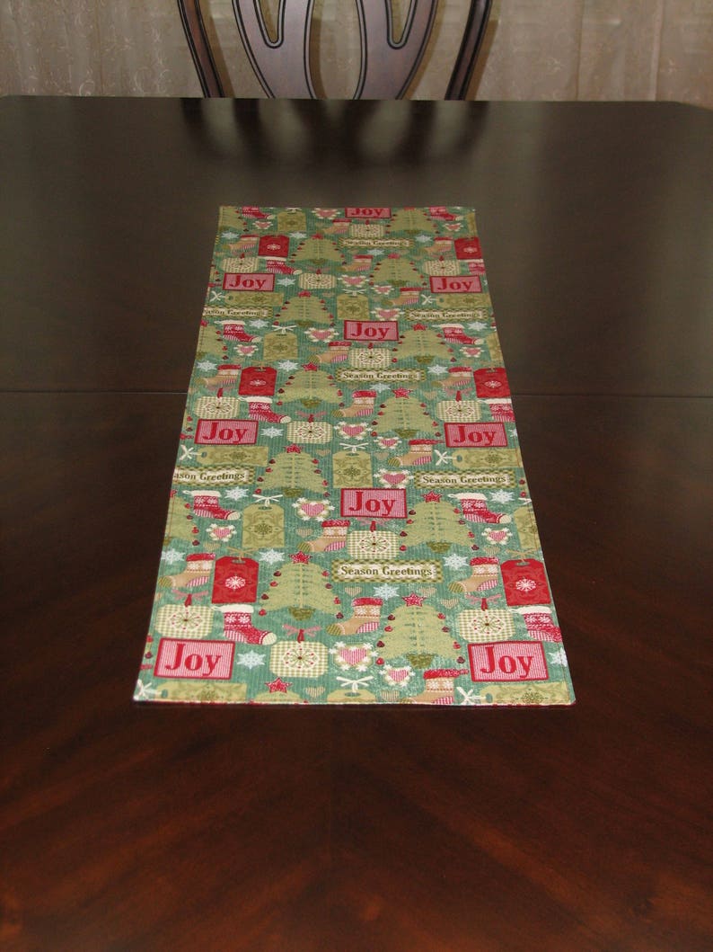 Christmas table runner Kitchen island Christmas decor Etsy