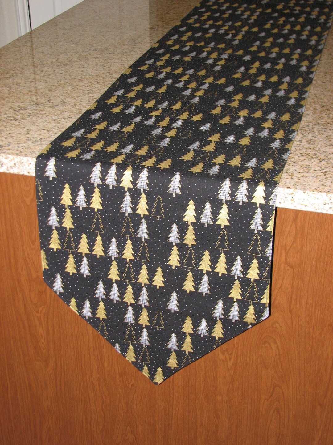 Silver Table Runner Gold Table Runner Christmas Table Etsy