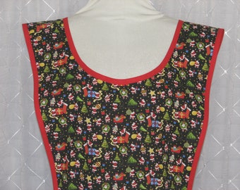 Christmas Apron, Baking Apron, Old Fashioned Apron, Pinafore apron, Cross over apron, Cross back apron, Criss cross apron,Apron with Pockets