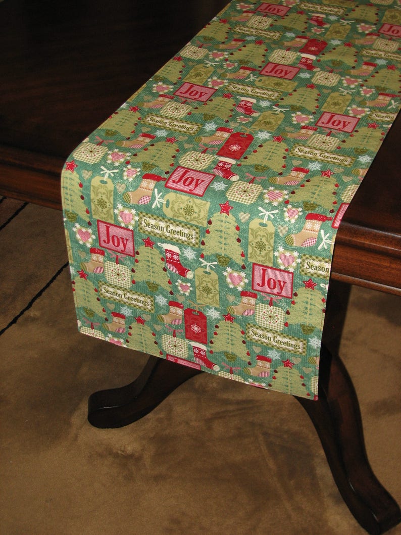 Christmas table runner Kitchen island Christmas decor Etsy