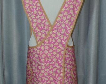 Christmas Apron, Plus Size Apron, Baking Apron, Old Fashioned Apron, Pinafore apron, Cross over apron, Cross back apron, Criss cross apron