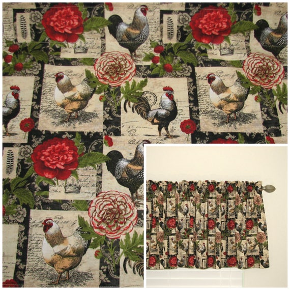 Farmhouse Style Curtains Chicken Curtains Farmhouse Kitchen Etsy