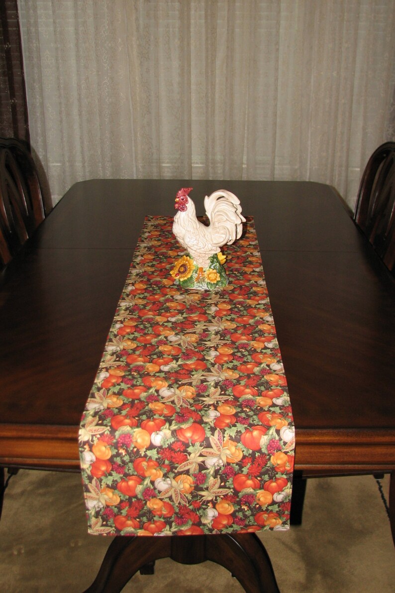 Farmhouse table runner Country chic runner Seasonal Fall Etsy