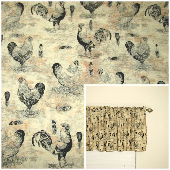 Chicken Curtains Farmhouse Style Curtains Farmhouse Kitchen Etsy