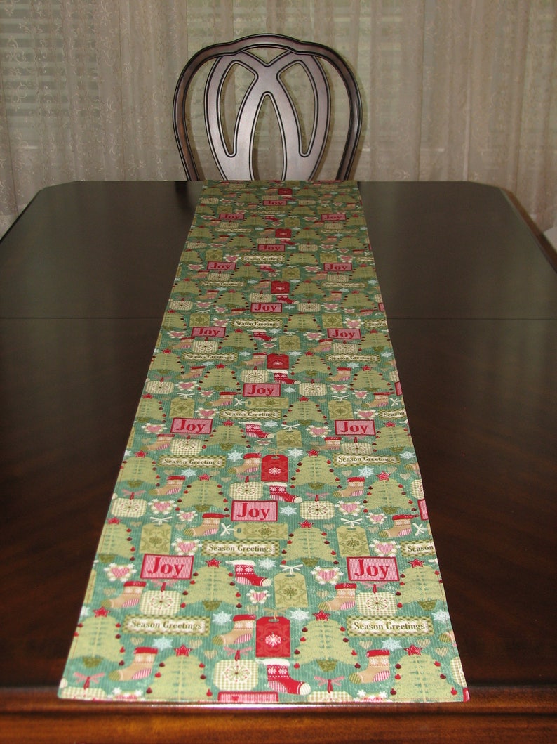 Christmas table runner Kitchen island Christmas decor Etsy