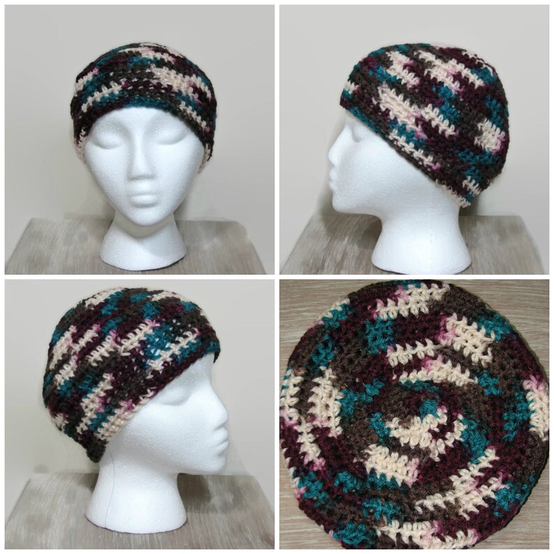 Crochet Chemo Hat Short Hair Hat Crochet Boho Beanie Womens Etsy
