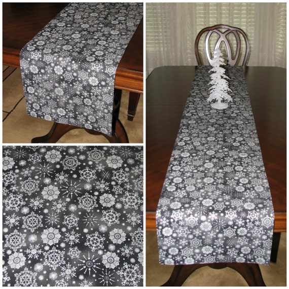 Christmas Table Runner Snowflake Table Runner Christmas Etsy