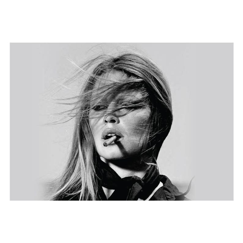 Brigitte Bardot Smoke Cigarette Bridgette Bridget Fashion | Etsy