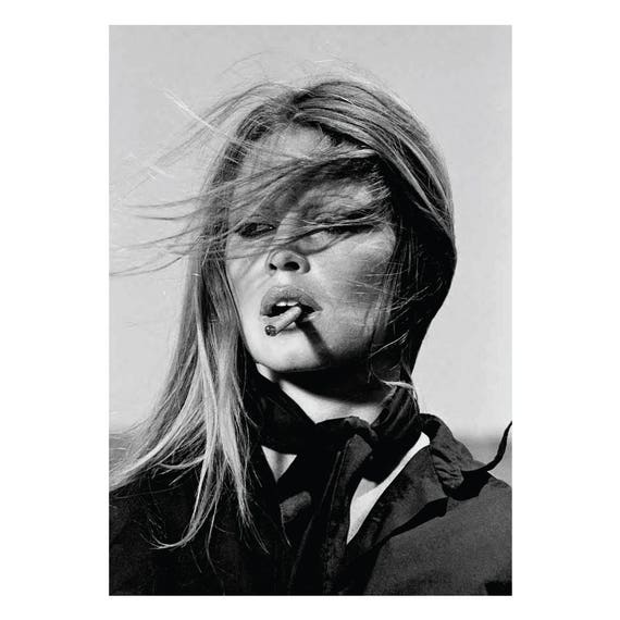 Brigitte Bardot Smoking Poster
