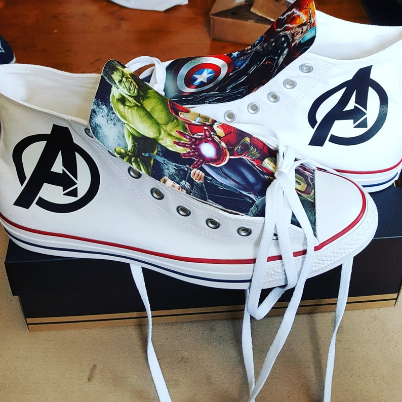 Custom Marvel Avengers Converse Version 1 | Etsy