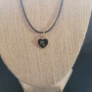 Scorpio heart necklace