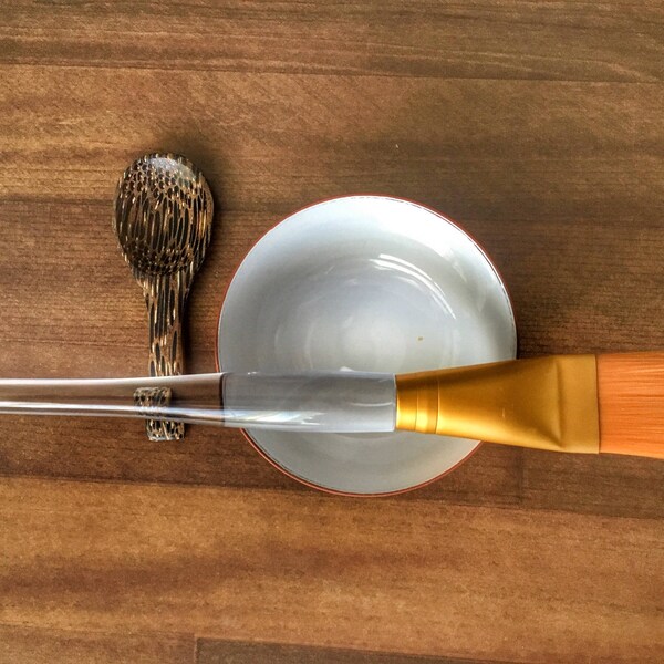 Clay Face Mask Brush, Bowl and Spoon Kit / Facial Brush- Face Mask Bowl / Natural Skincare, Odette and Joni