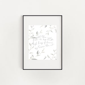 Come Thou Fount Quote Watercolor Print image 3
