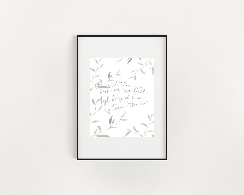 Come Thou Fount Quote Watercolor Print image 3