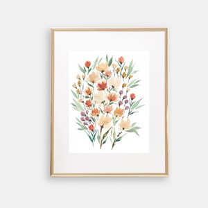 Wild Poppy Watercolor Wall Decor image 1