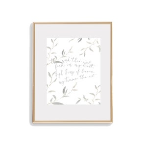 Come Thou Fount Quote Watercolor Print image 1