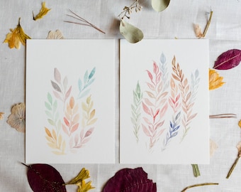 Fall Leaves Watercolor