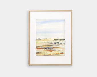 Sand Watercolor Landscape Print