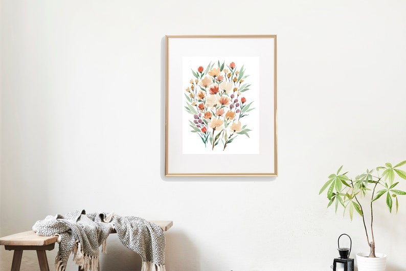 Wild Poppy Watercolor Wall Decor image 2