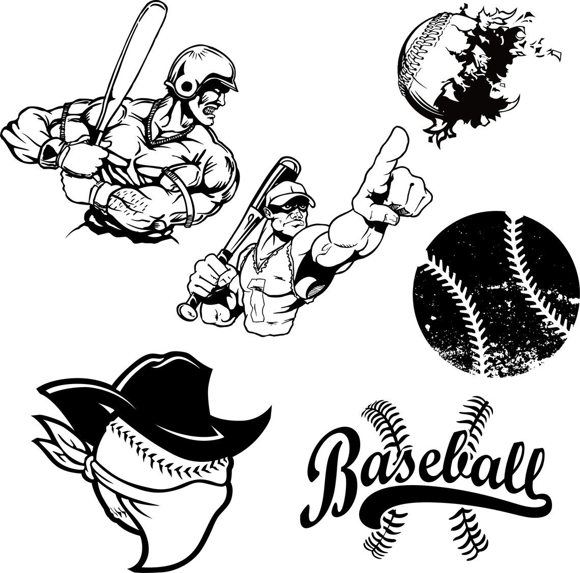 BASEBALL Digital Files Svg, Eps, Ai, Pdf, Png, Dxf - Etsy