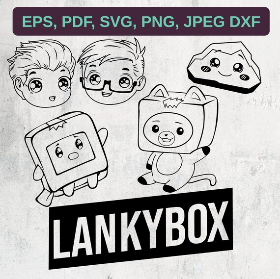 Lankybox Vector Digital Files Eps Pdf Svg Dxf Png and | Etsy