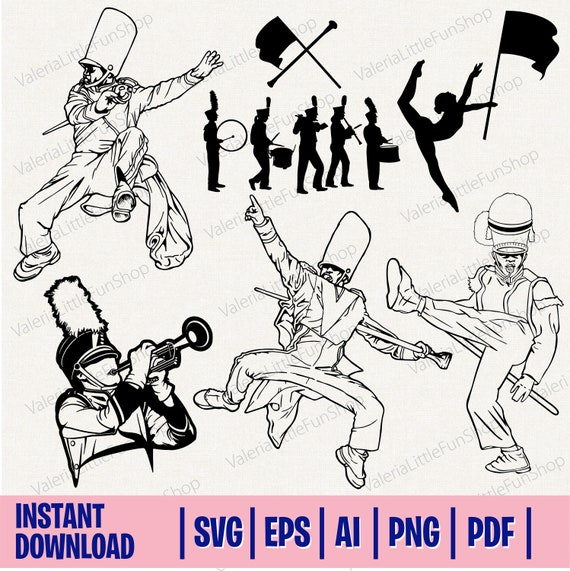 Drum Major Digital Download svgaiepspdfpng Etsy