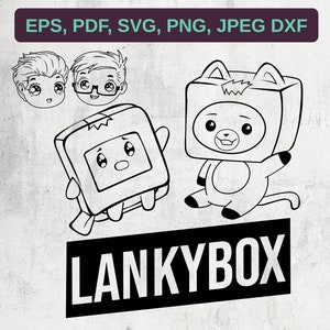 Lankybox Vector Digital Files Eps Pdf Svg Dxf Png and | Etsy