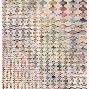 Rice Paper For Decoupage, A4 Sheet Of Rice Paper, Multi Coloured Harlequin, Decoupage, Scrapbooking, Journaling, Crafts, #R1379