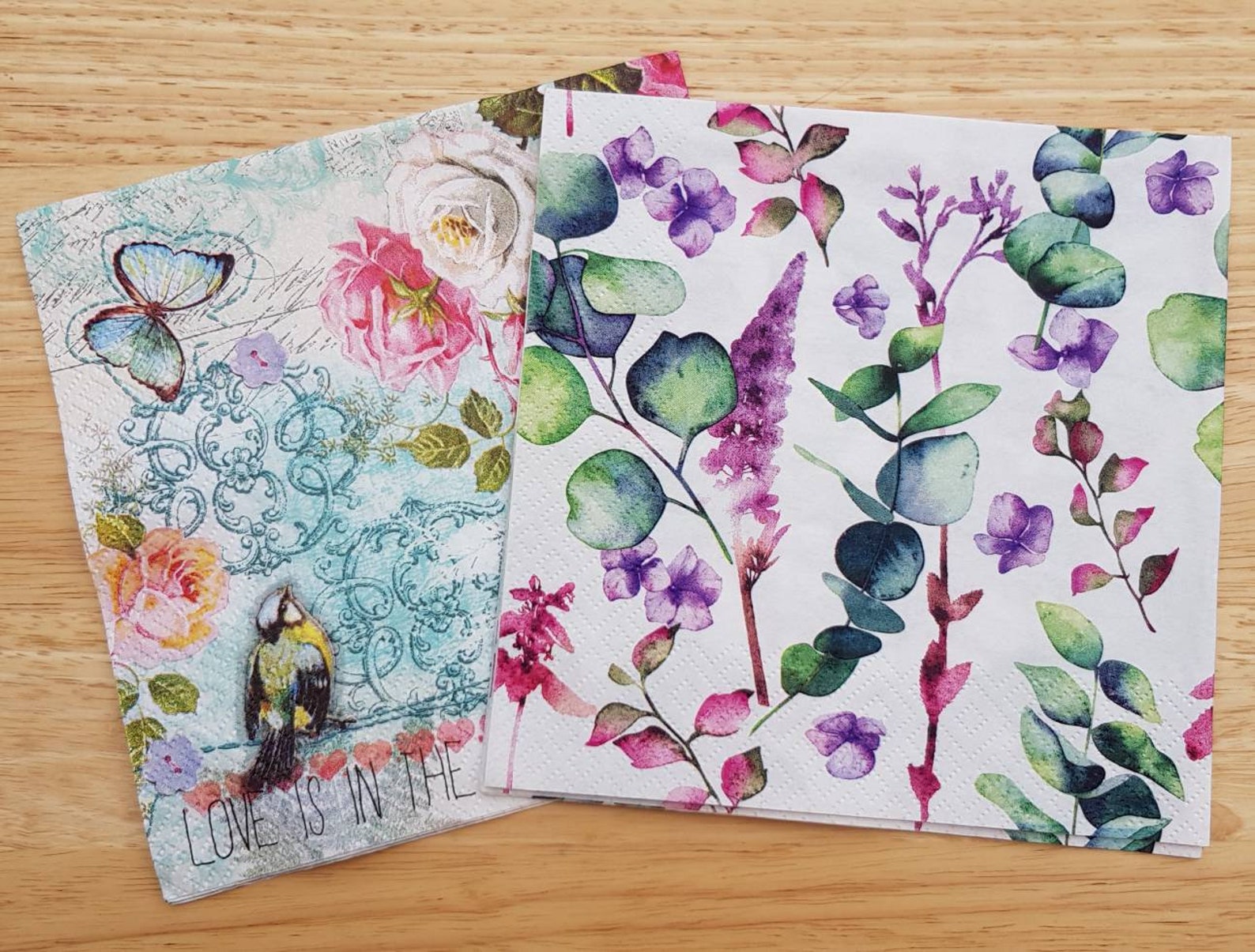 Serviettes en papier pour découpage mixte Lot Teal Violet Rose Etsy