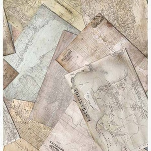 Rice Paper For Decoupage, Single A4 Sheet, Vintage Maps, Decoupage, Crafts, Collage, Scrapbooking, Journaling #R1125