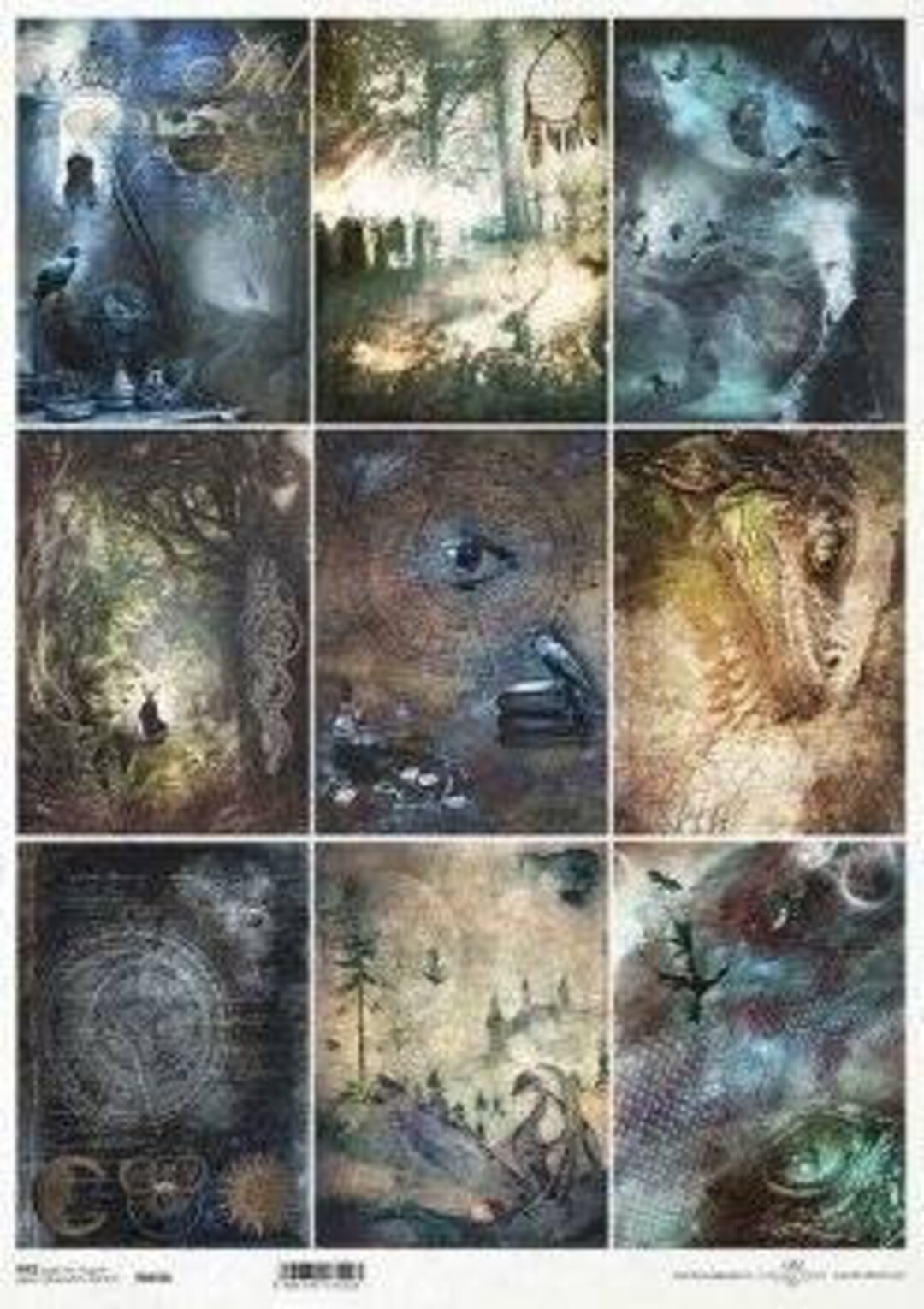 Rice Paper for Decoupage, Single A3 Sheet, Dragons & Ghouls, Decoupage ...