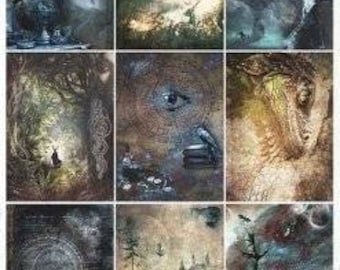 Rice Paper For Decoupage, Single A3 Sheet, Dragons & Ghouls, Decoupage, Crafts, Journaling, Collage, Scrapbooking, #R0858L