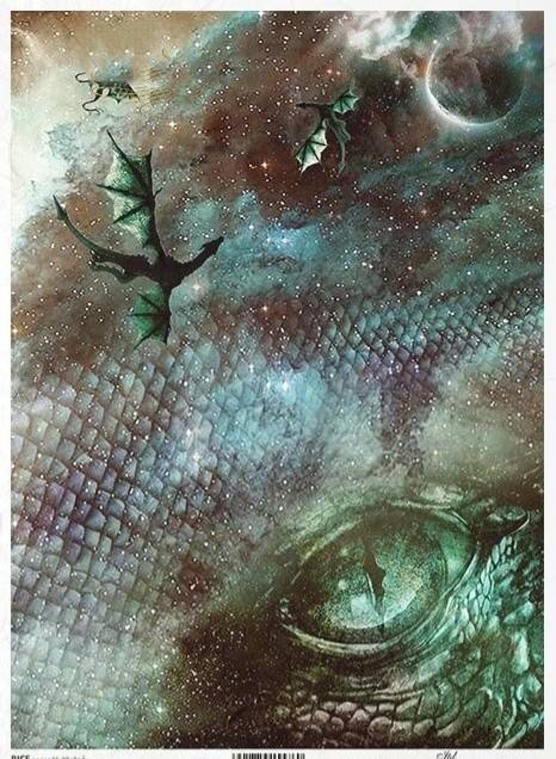 A4 Sheet Rice Paper For Decoupage Dragon Eye Decoupage Crafts | Etsy