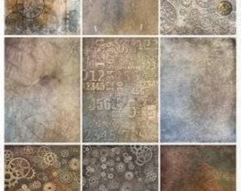 Rice Paper For Decoupage, Single A3 Sheet, 9  Steampunk Images, Decoupage, Crafts, Journaling, Collage, Scrapbooking, #R0879L