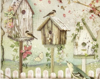 Rice Paper For Decoupage, A4 Sheet Of Rice Paper, Nests By Stamperia, Decoupage, Crafts, Journaling, Collage, Scrapbooking, #DFSA4448