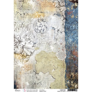 Rice Paper For Decoupage, Single A4 Sheet, Friezes And Cracks By Ciao Bella, Decoupage, Crafts, Journaling, Scrapbooking, Collage, #CBRP290