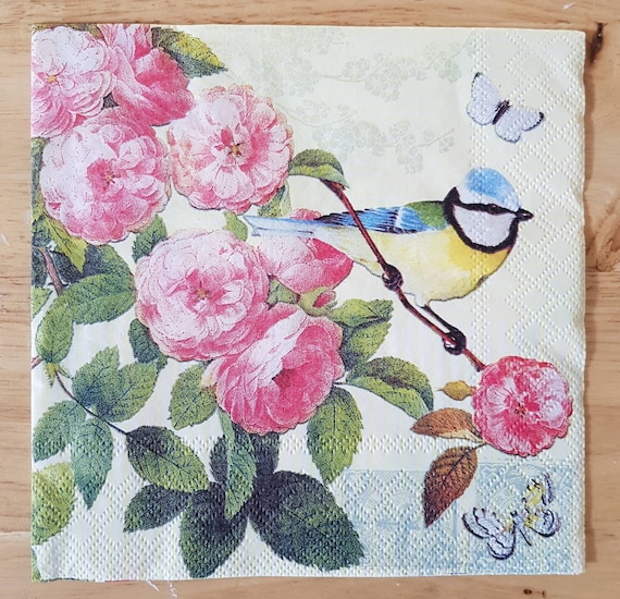 4 Lunch Paper Napkins for Decoupage Party Table Vintage Buddha Head Stone