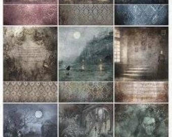 Rice Paper For Decoupage, Single A3 Sheet, Gothic Halloween, Decoupage, Crafts, Journaling, Collage, Scrapbooking, #R0863L