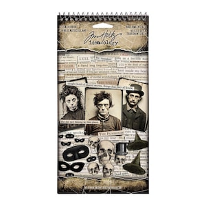 Tim Holtz Halloween Idea-ology Stickerbook, Tim Holtz Idea-ology, Stickers For Crafts, Mixed Media, Spooktacular, Stickers, #TH94402