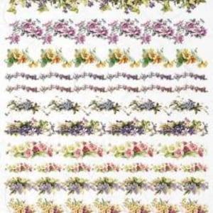 Rice Paper For Decoupage Single A4 Sheet Mini Floral Motifs Decoupage Crafts Collage Scrapbooking Journaling #R1339