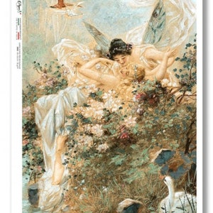 Rice Paper For Decoupage, Single A4 Sheet, Ethereal Fairies, Decoupage, Crafts, Journaling, Scrapbooking, Collage, #PD0070