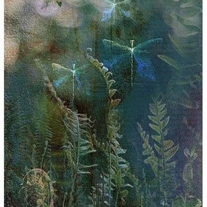 Rice Paper For Decoupage, A4 Sheet, Dragonfly And Ferns, Decoupage, Crafts, Collage, Scrapbooking, Journaling #R1736