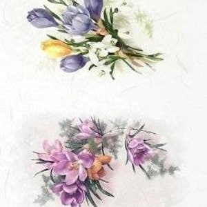 Rice Paper For Decoupage, Single A4 Sheet, Spring Crocus, Decoupage, Crafts, Journaling, Collage, Scrapbooking, #R1990