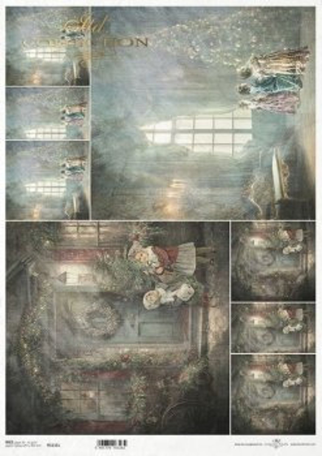 Rice Paper for Decoupage, Single A3 Sheet, Victorian Christmas ...
