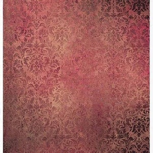 Rice Paper For Decoupage Single A4 Sheet Dark Burnt Orange Damask Design Decoupage Crafts Collage Scrapbooking Journaling #R1922